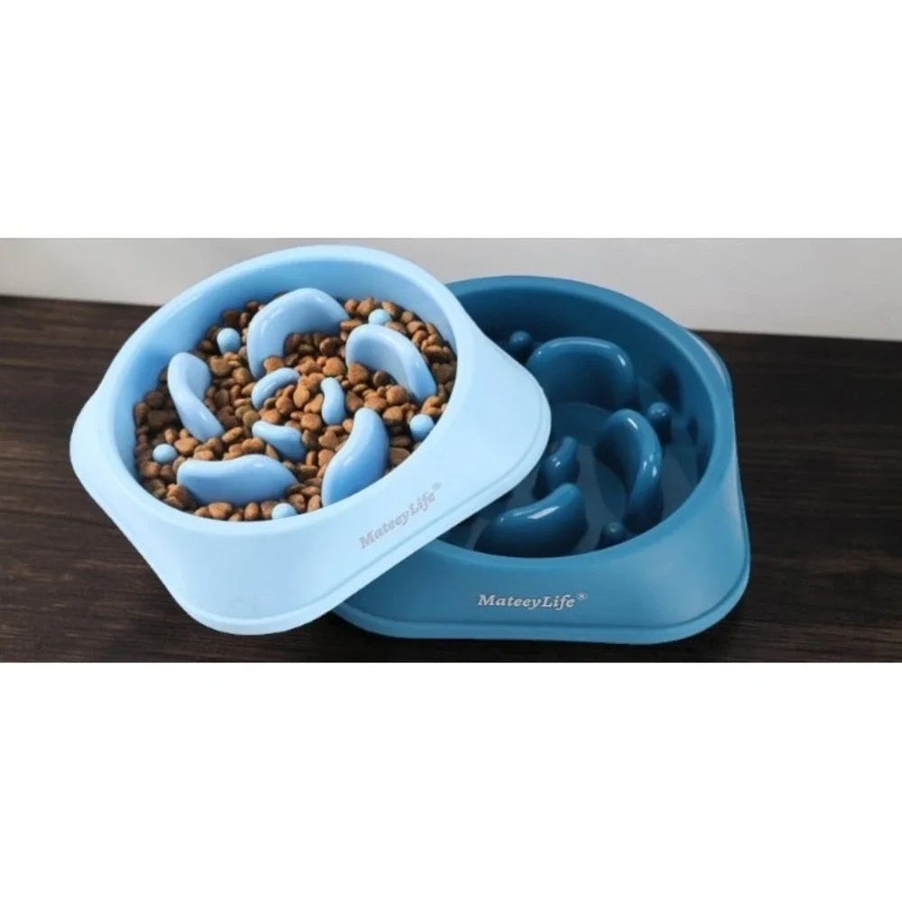 Slow Feeder Dog Bowls 2PCS Anti-Choking Puzzle Dog Food Bowls